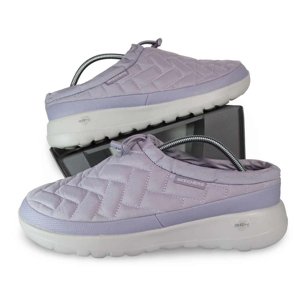 Skechers Go Walk 5 Lavender Quilted Mule Slip On Shoes Womens 9‎ Purple 124151